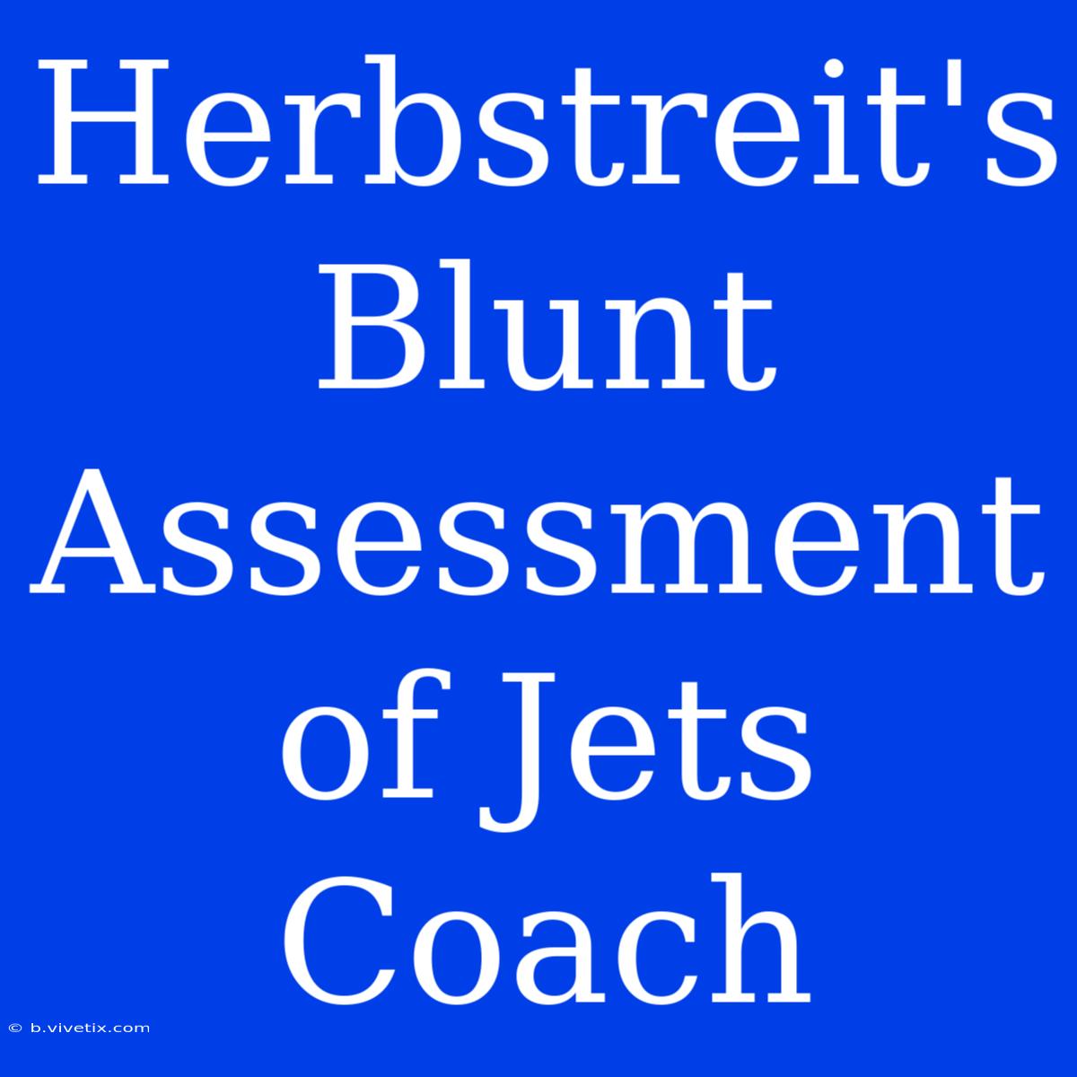 Herbstreit's Blunt Assessment Of Jets Coach