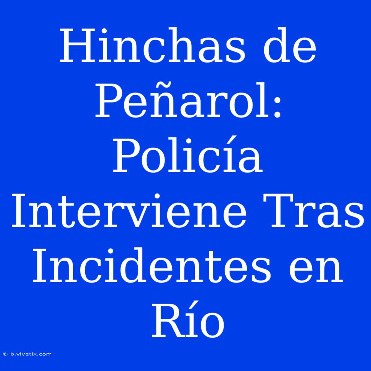 Hinchas De Peñarol: Policía Interviene Tras Incidentes En Río