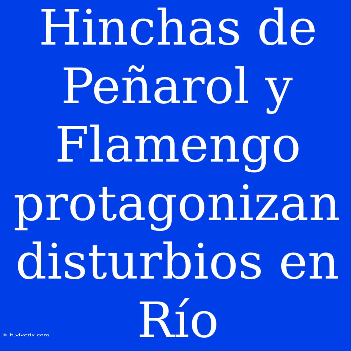 Hinchas De Peñarol Y Flamengo Protagonizan Disturbios En Río