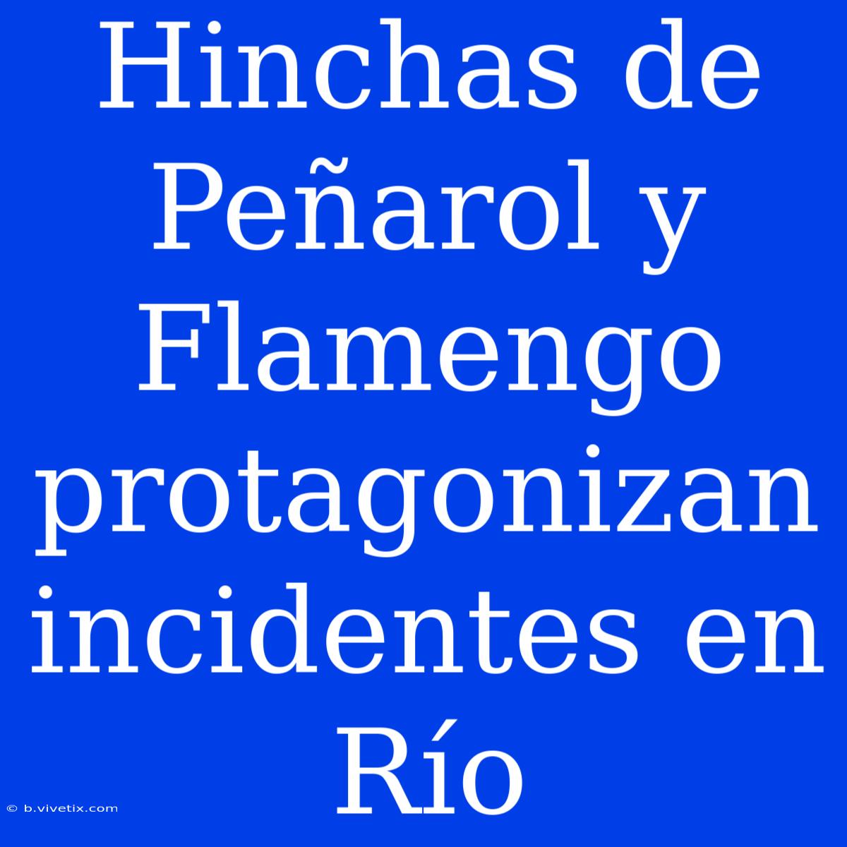 Hinchas De Peñarol Y Flamengo Protagonizan Incidentes En Río