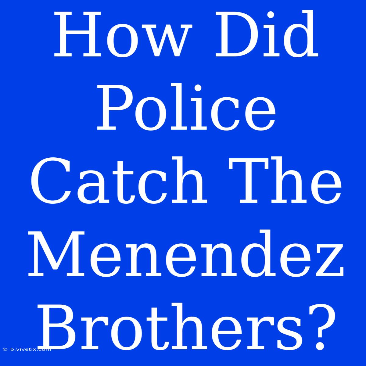 How Did Police Catch The Menendez Brothers?