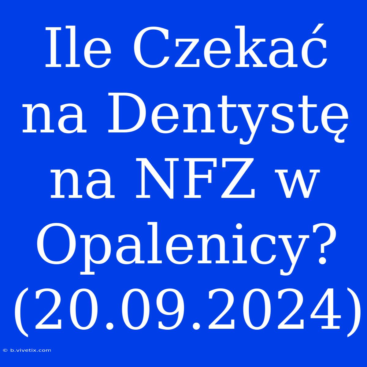 Ile Czekać Na Dentystę Na NFZ W Opalenicy? (20.09.2024)