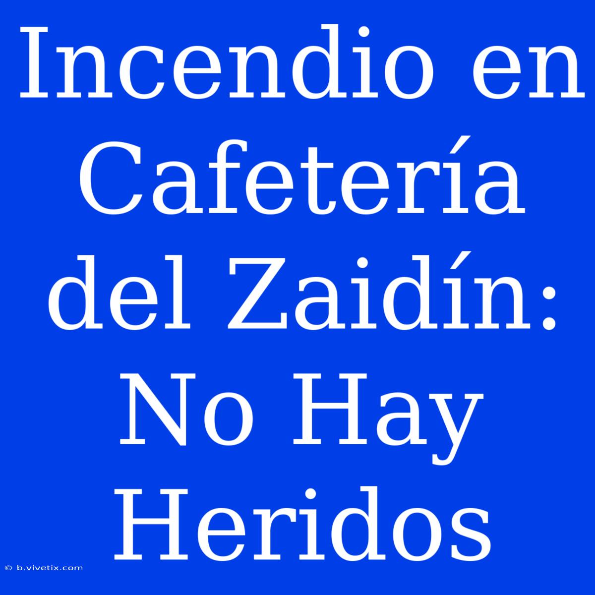 Incendio En Cafetería Del Zaidín: No Hay Heridos