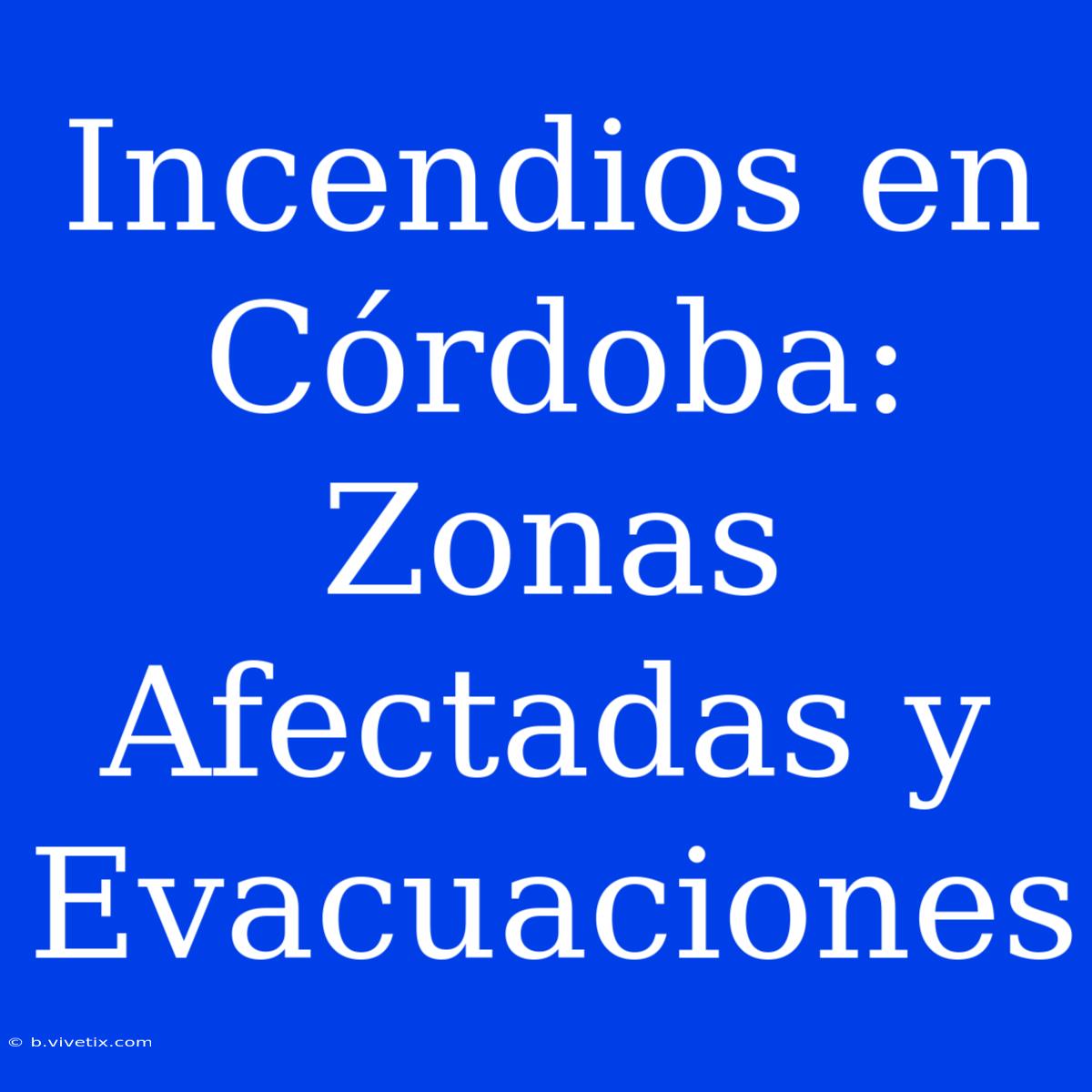 Incendios En Córdoba: Zonas Afectadas Y Evacuaciones