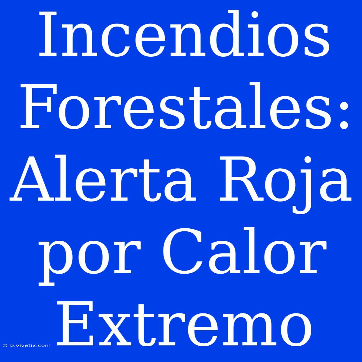 Incendios Forestales: Alerta Roja Por Calor Extremo