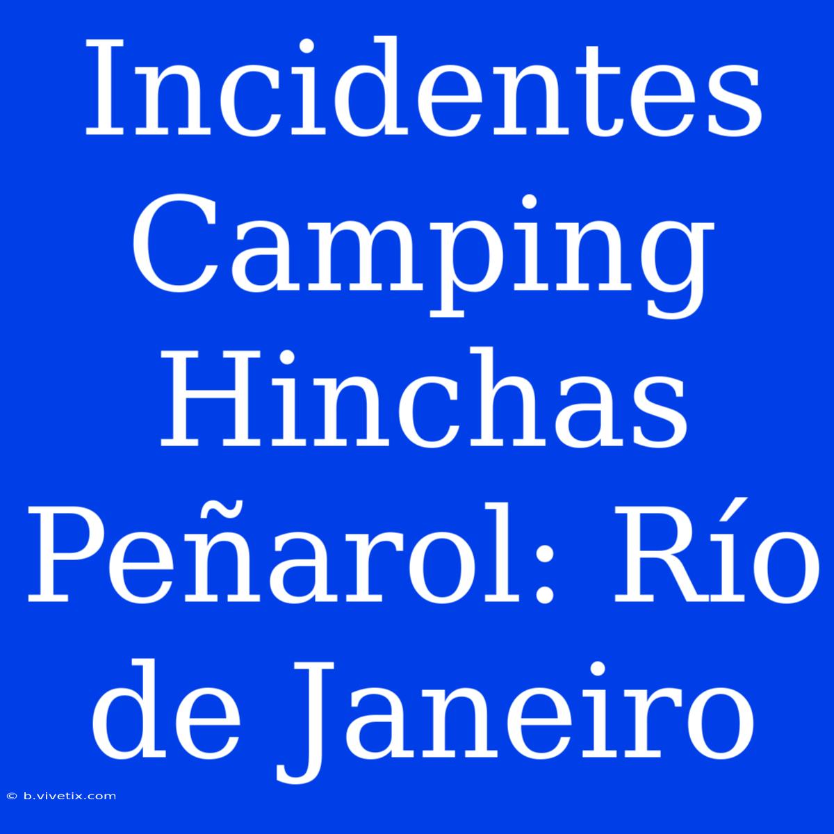 Incidentes Camping Hinchas Peñarol: Río De Janeiro