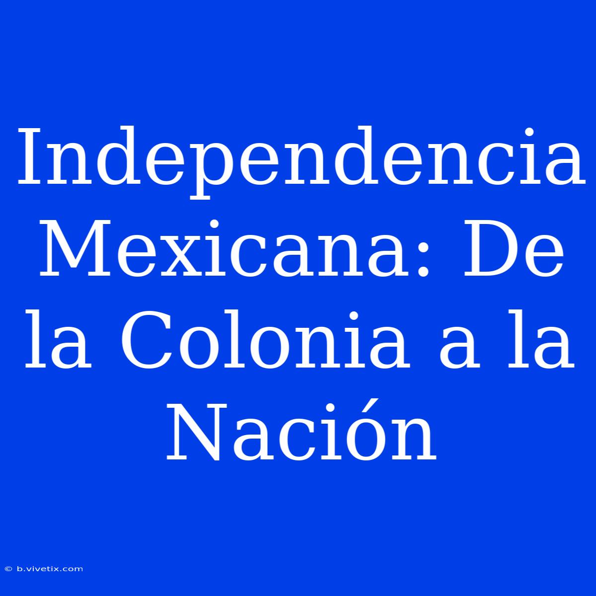 Independencia Mexicana: De La Colonia A La Nación 