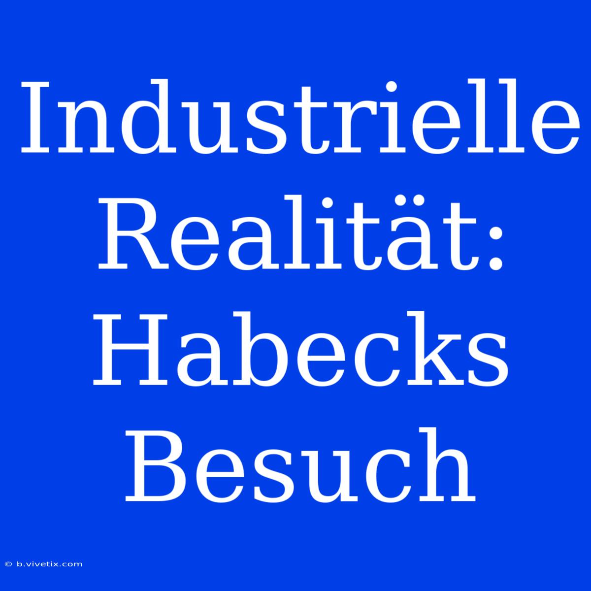 Industrielle Realität: Habecks Besuch