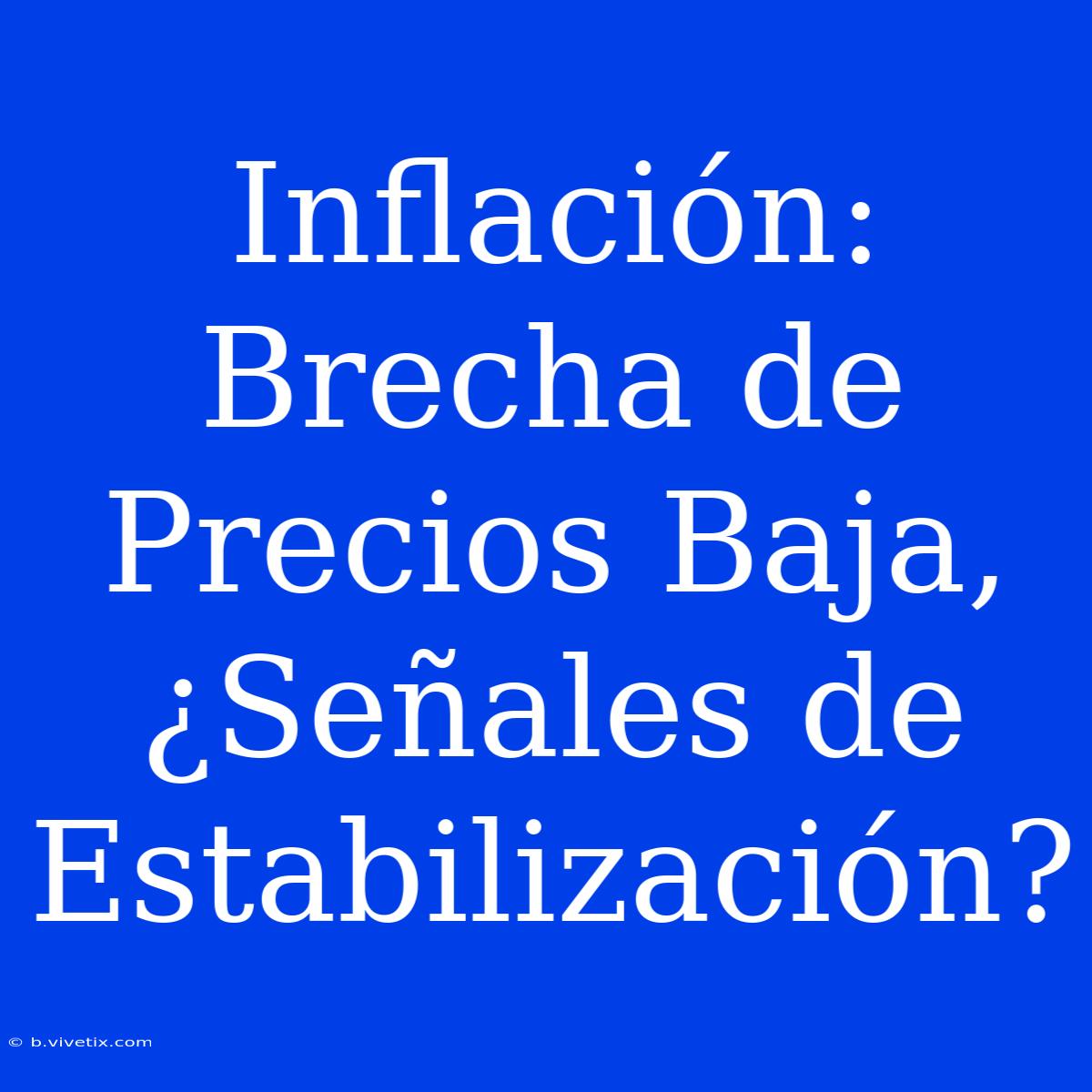 Inflación: Brecha De Precios Baja, ¿Señales De Estabilización?