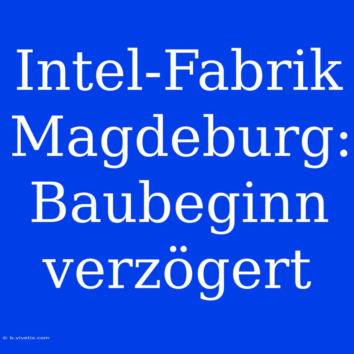 Intel-Fabrik Magdeburg: Baubeginn Verzögert