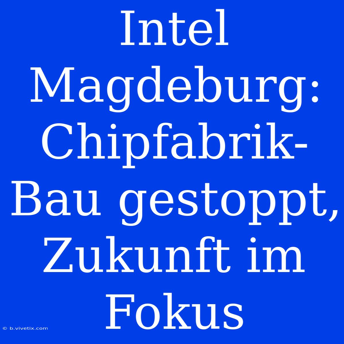 Intel Magdeburg: Chipfabrik-Bau Gestoppt, Zukunft Im Fokus