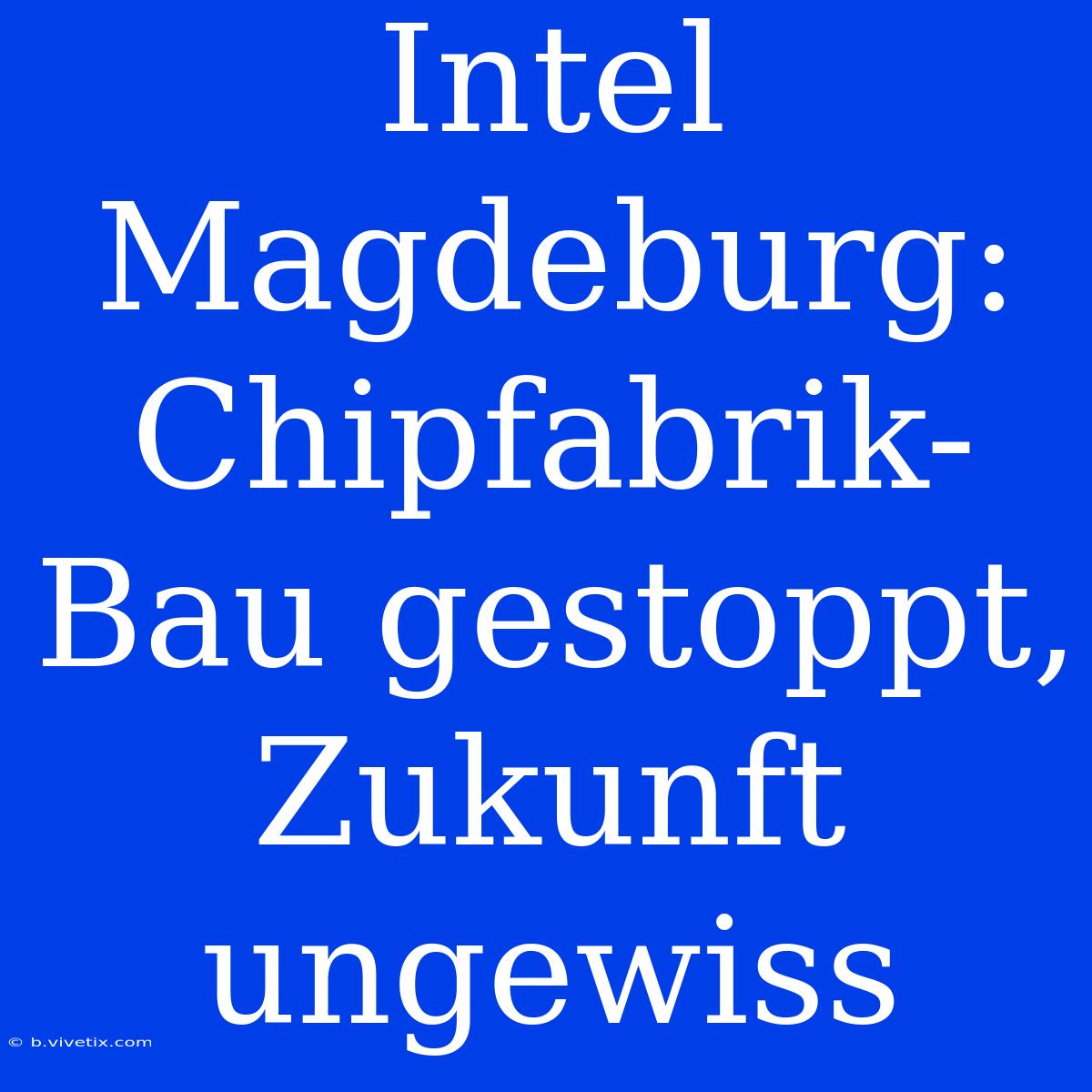 Intel Magdeburg: Chipfabrik-Bau Gestoppt, Zukunft Ungewiss