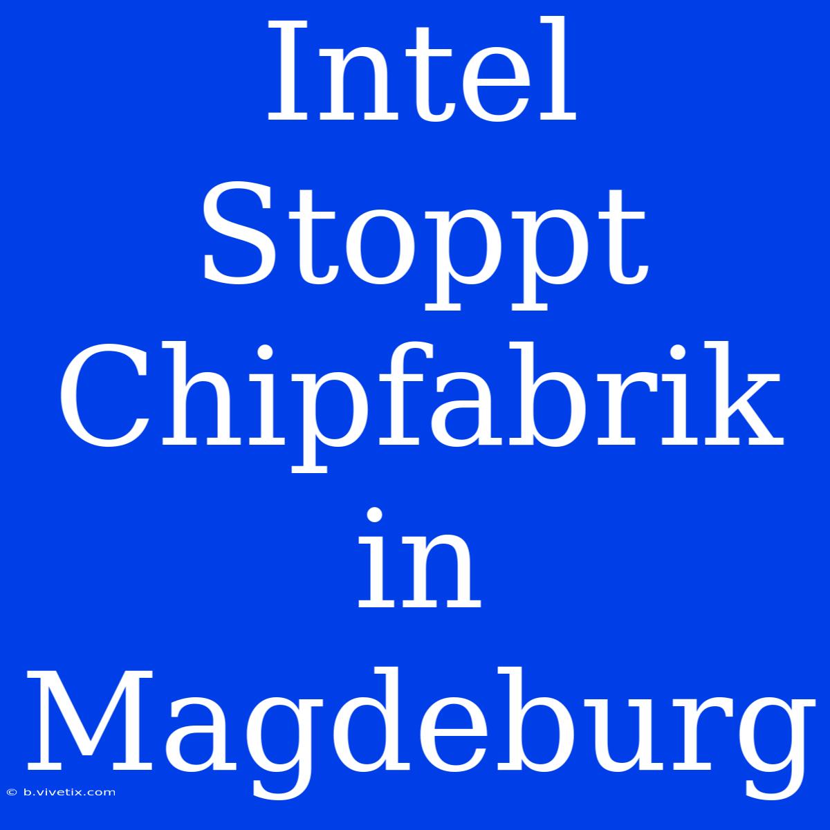 Intel Stoppt Chipfabrik In Magdeburg