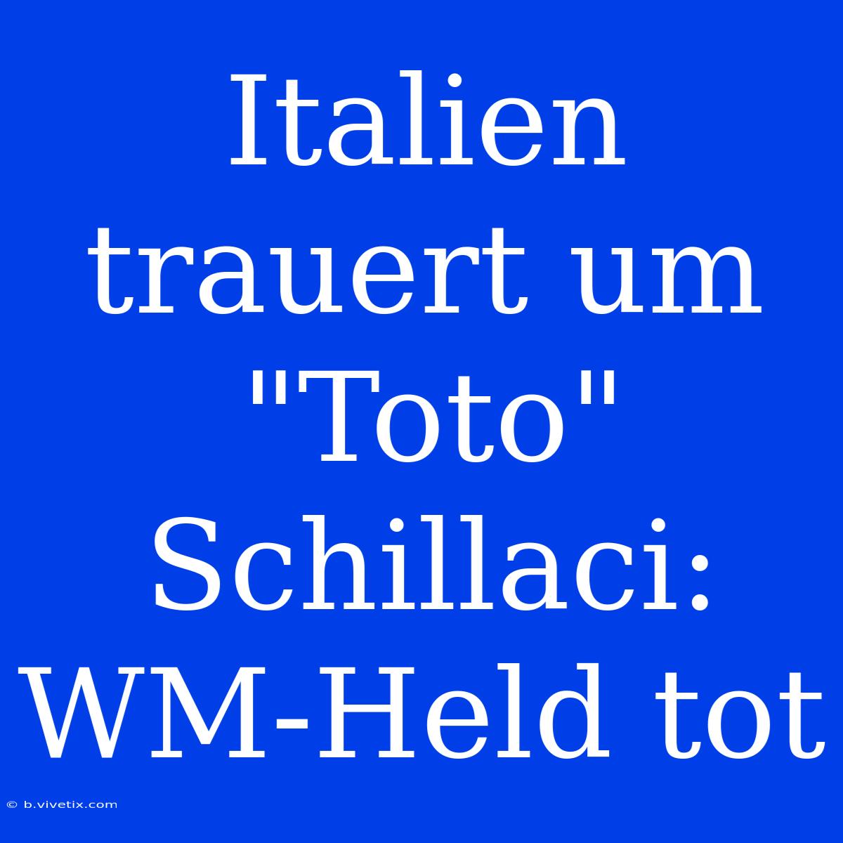 Italien Trauert Um 