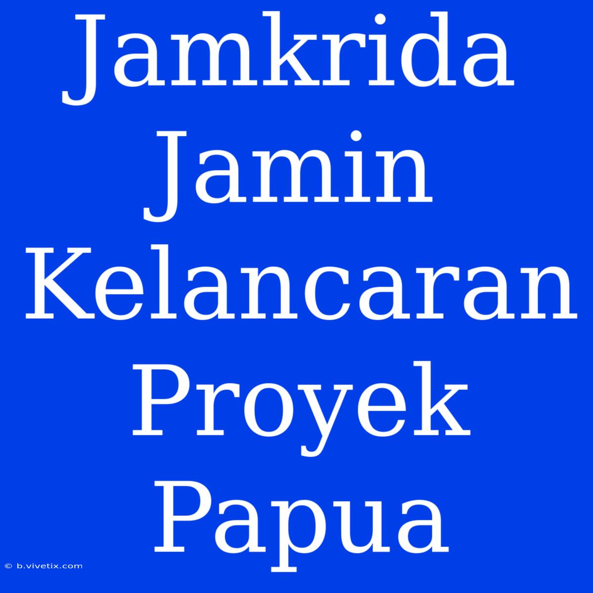 Jamkrida Jamin Kelancaran Proyek Papua