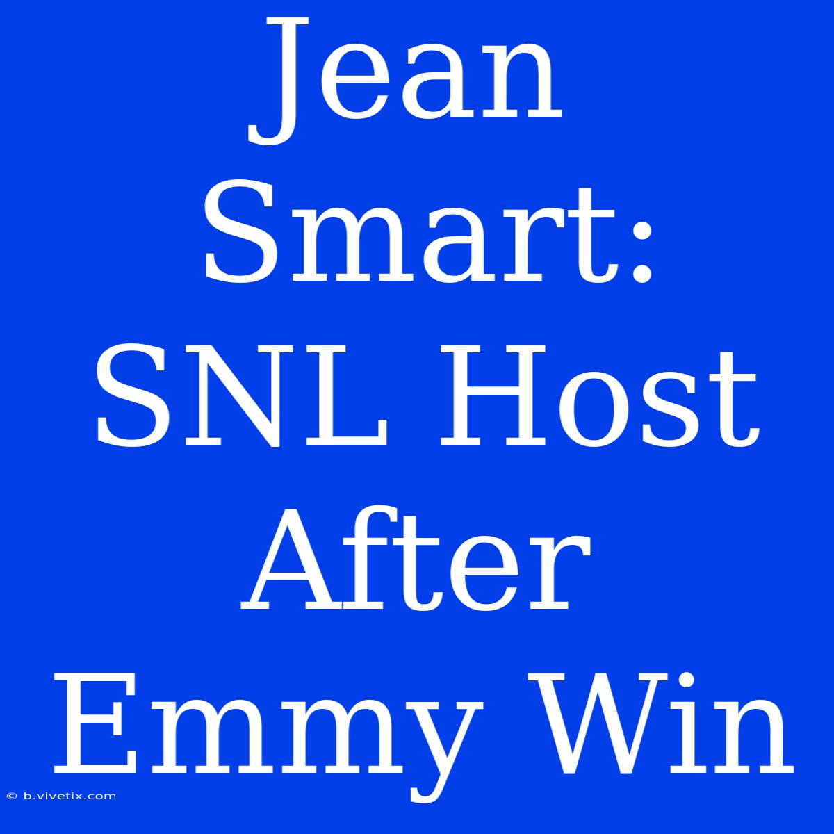 Jean Smart: SNL Host After Emmy Win 