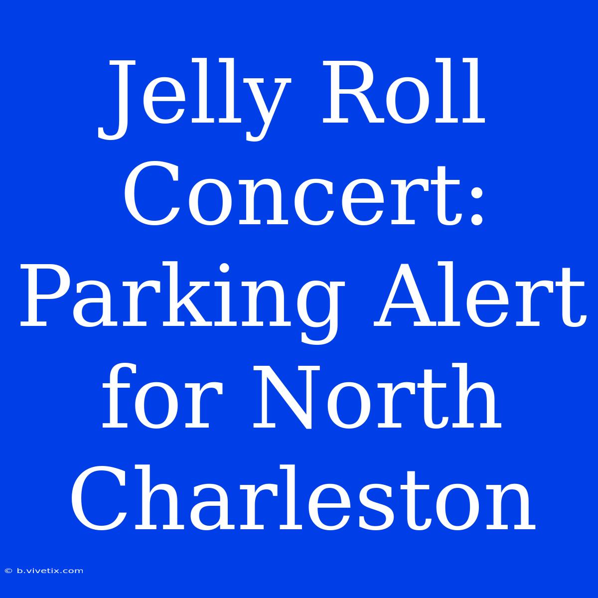 Jelly Roll Concert: Parking Alert For North Charleston