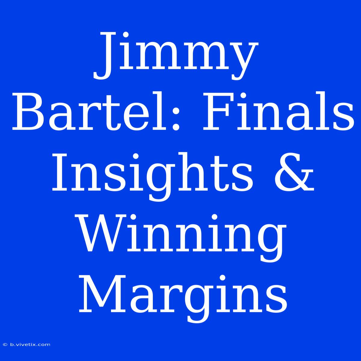 Jimmy Bartel: Finals Insights & Winning Margins