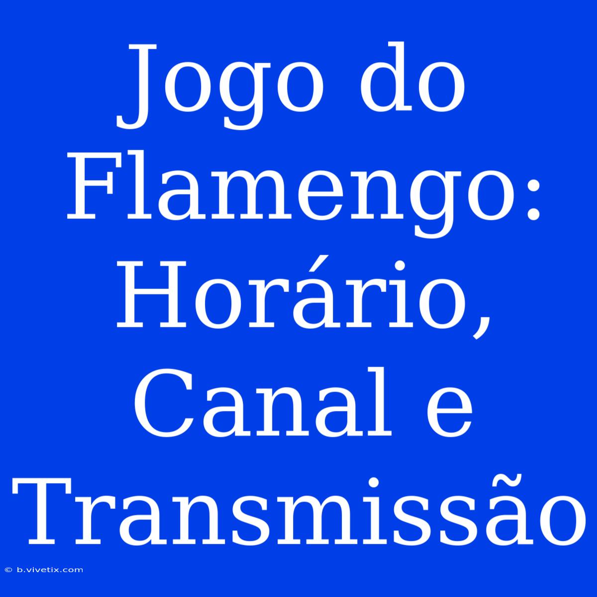 Jogo Do Flamengo: Horário, Canal E Transmissão