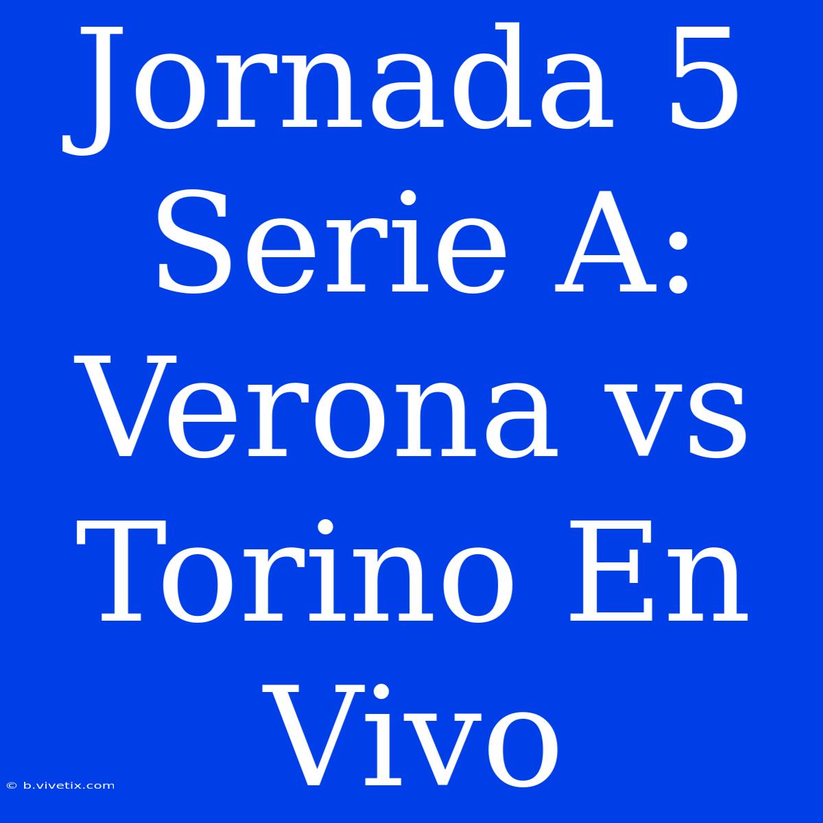 Jornada 5 Serie A: Verona Vs Torino En Vivo