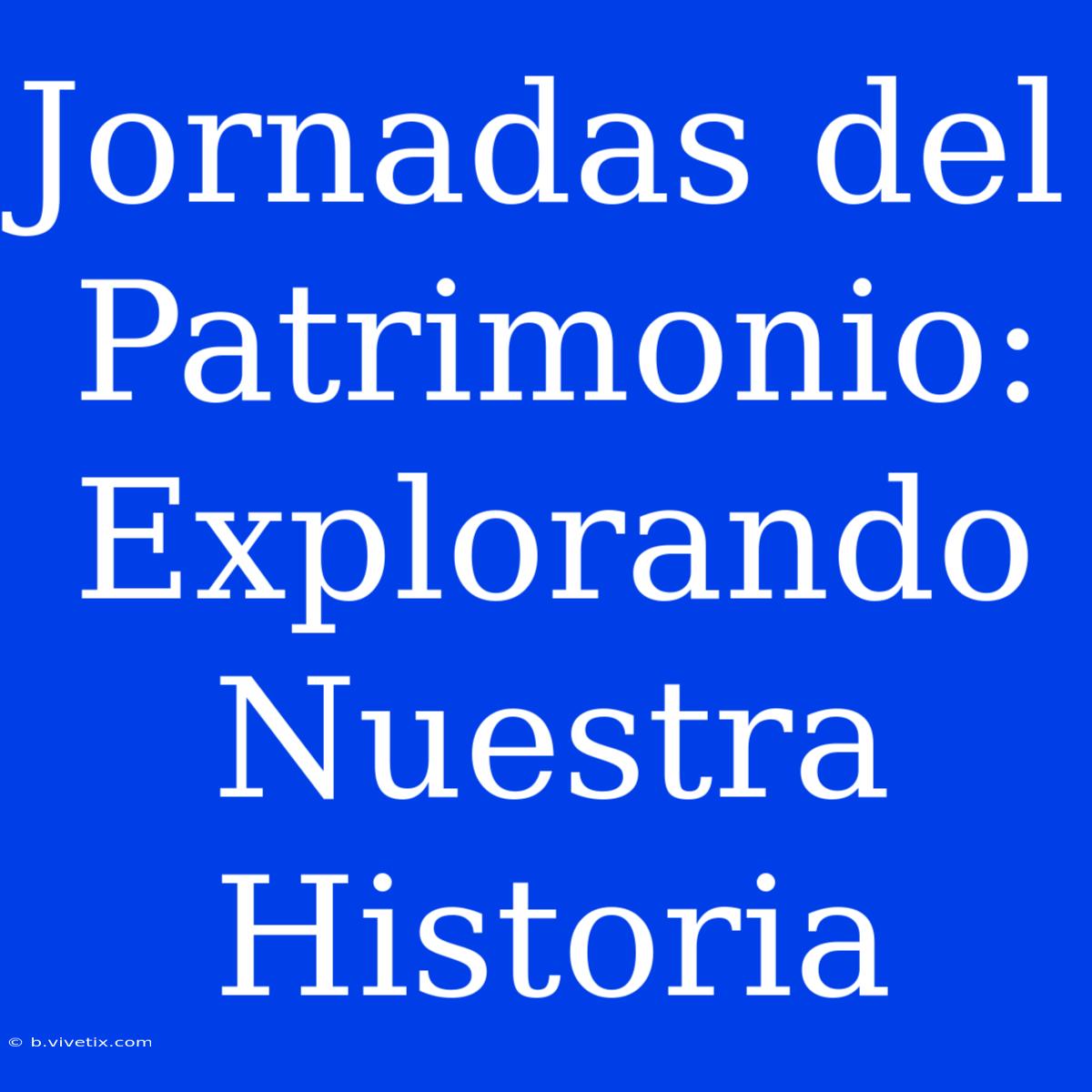 Jornadas Del Patrimonio: Explorando Nuestra Historia