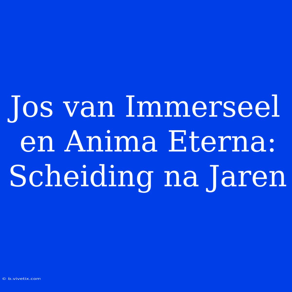 Jos Van Immerseel En Anima Eterna: Scheiding Na Jaren 