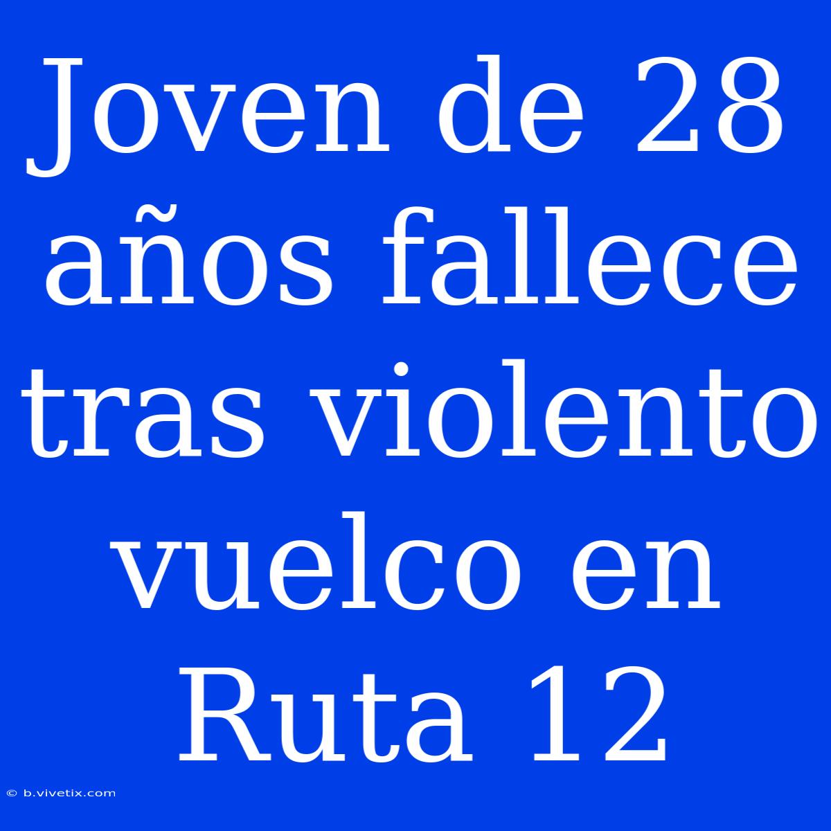 Joven De 28 Años Fallece Tras Violento Vuelco En Ruta 12