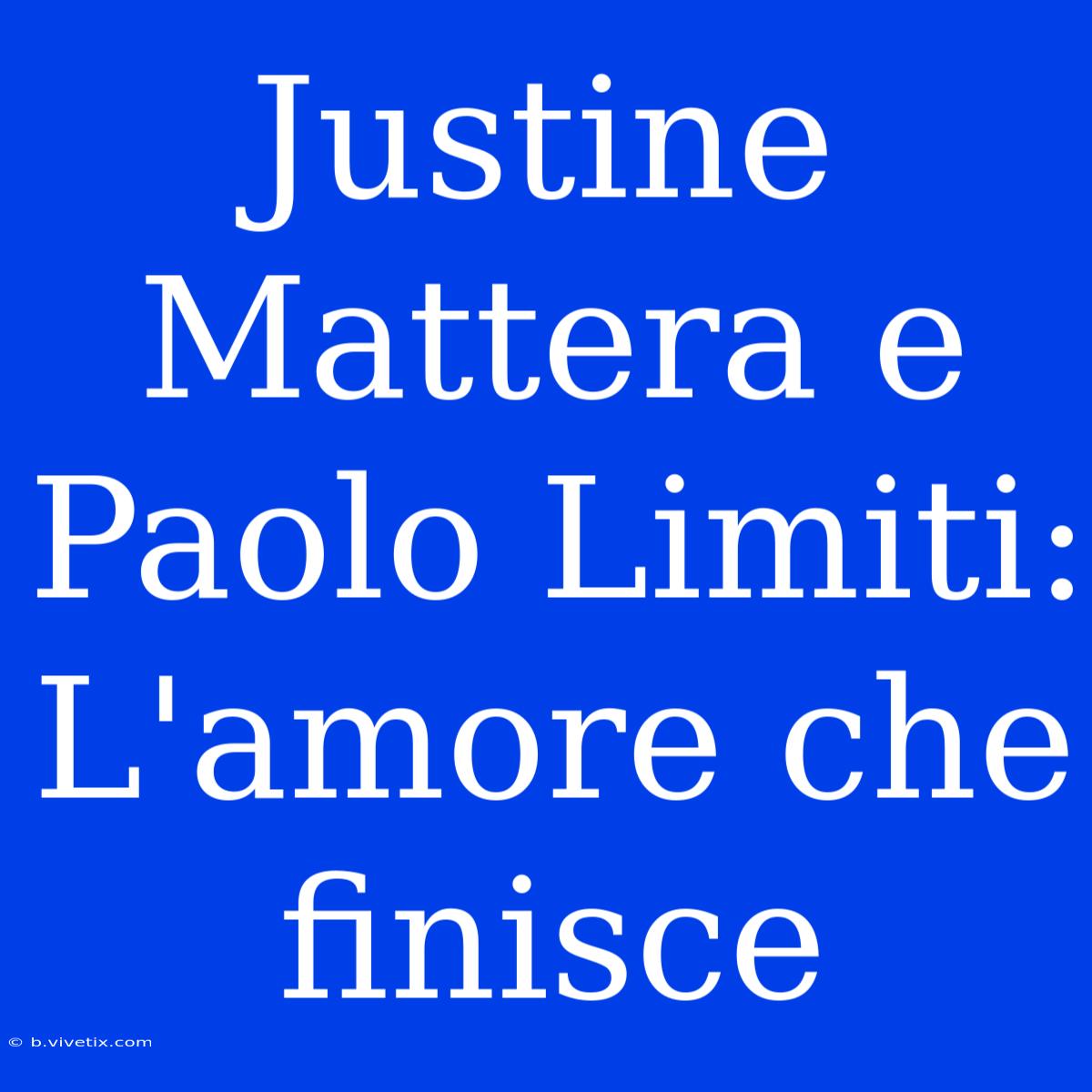 Justine Mattera E Paolo Limiti: L'amore Che Finisce