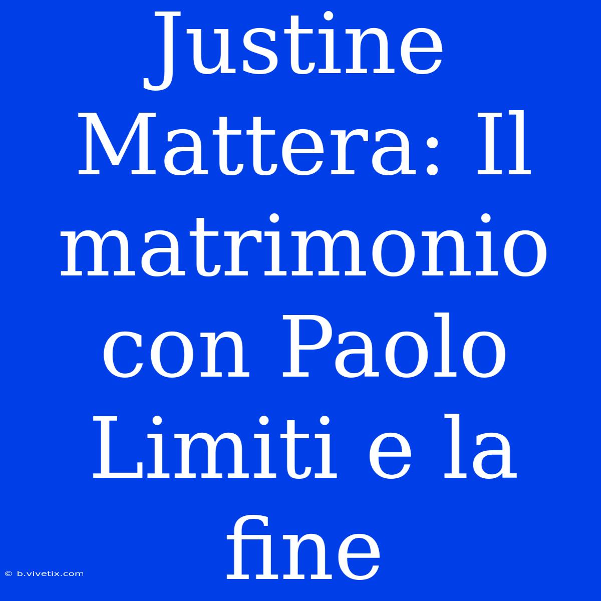 Justine Mattera: Il Matrimonio Con Paolo Limiti E La Fine