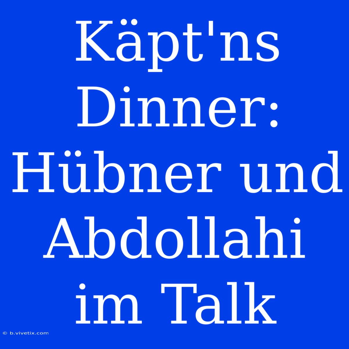 Käpt'ns Dinner: Hübner Und Abdollahi Im Talk