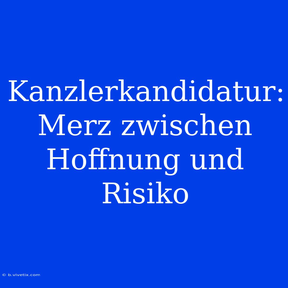 Kanzlerkandidatur: Merz Zwischen Hoffnung Und Risiko