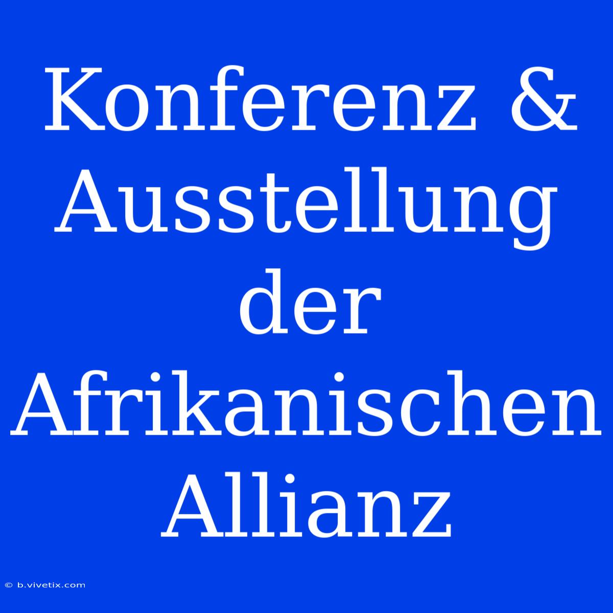 Konferenz & Ausstellung Der Afrikanischen Allianz