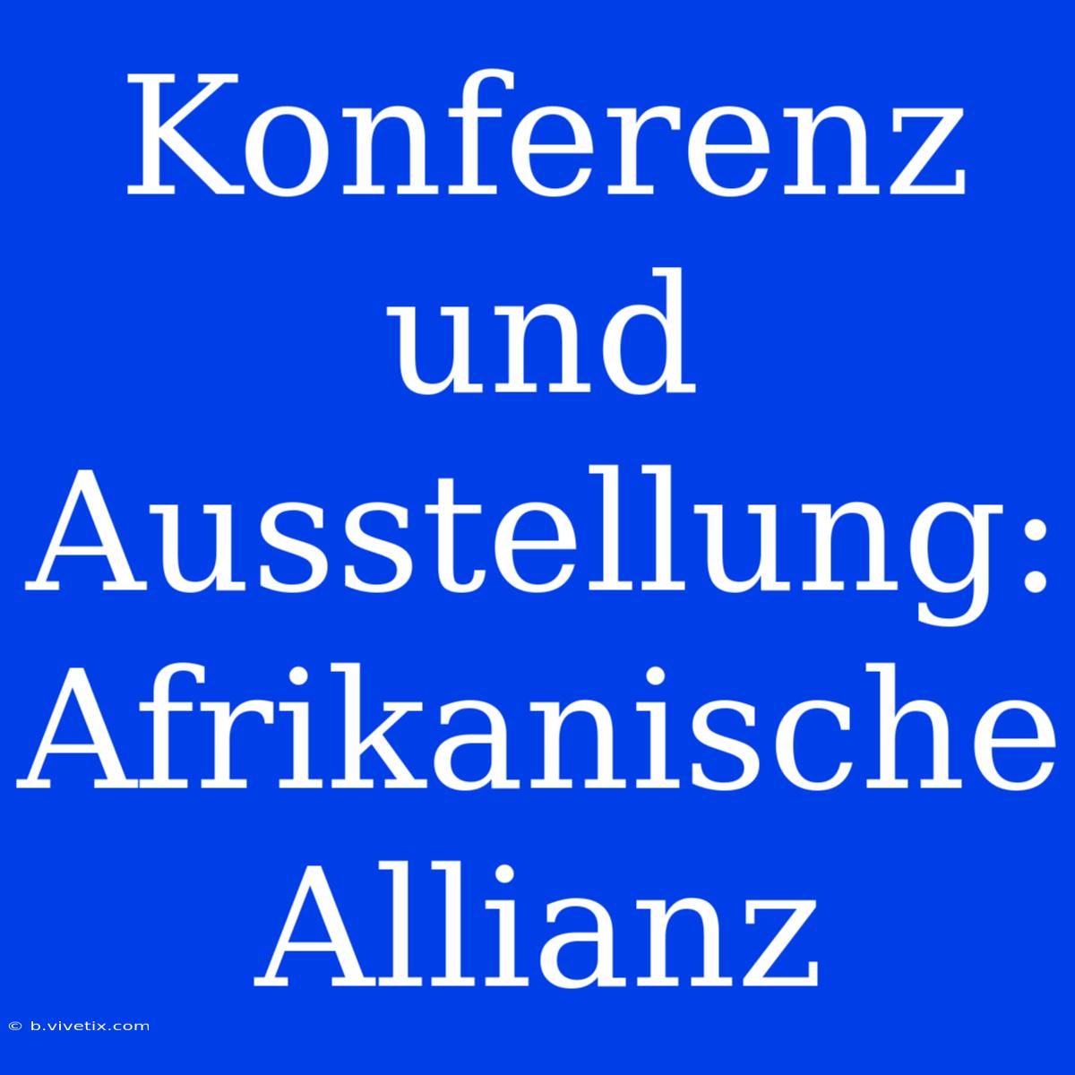 Konferenz Und Ausstellung: Afrikanische Allianz