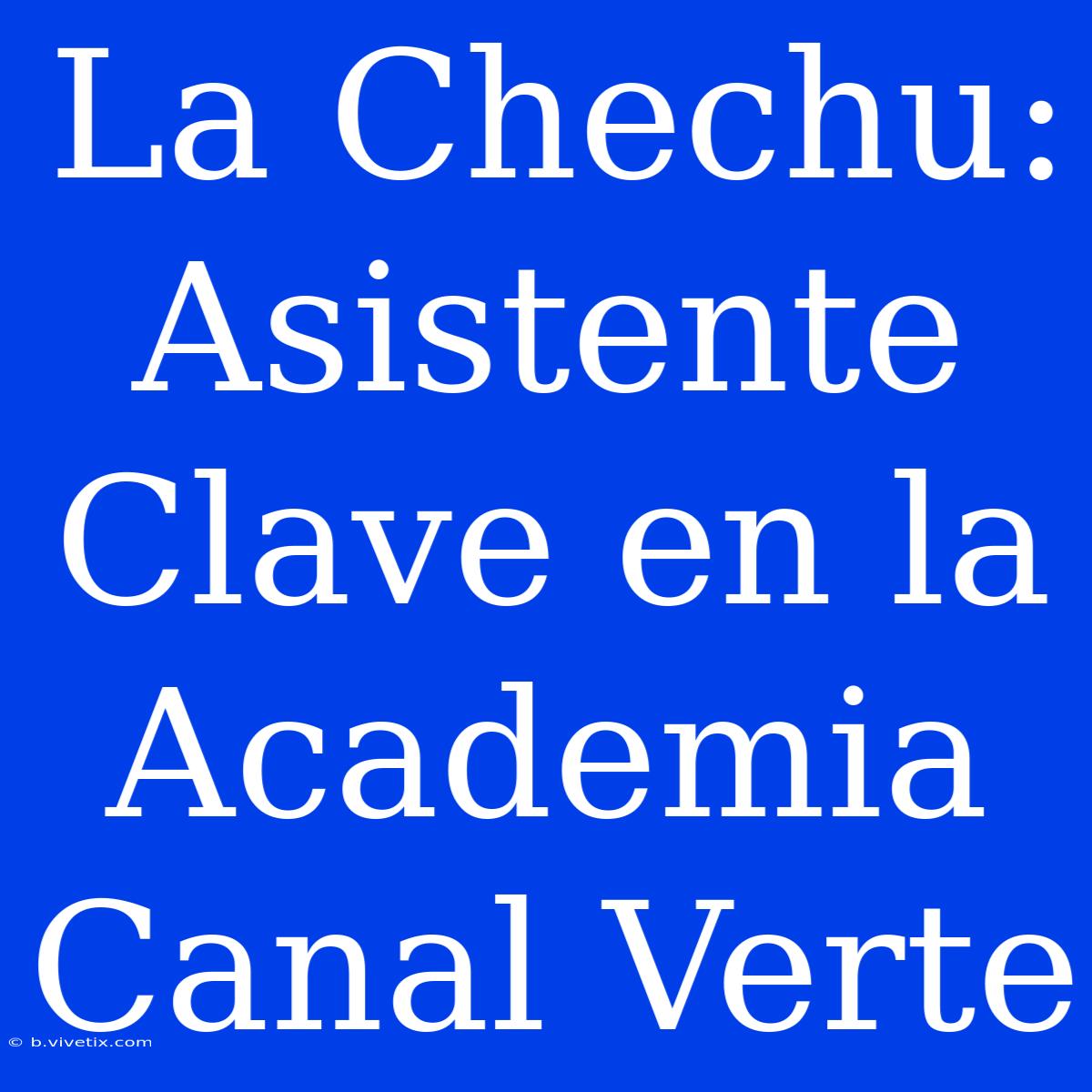 La Chechu: Asistente Clave En La Academia Canal Verte 