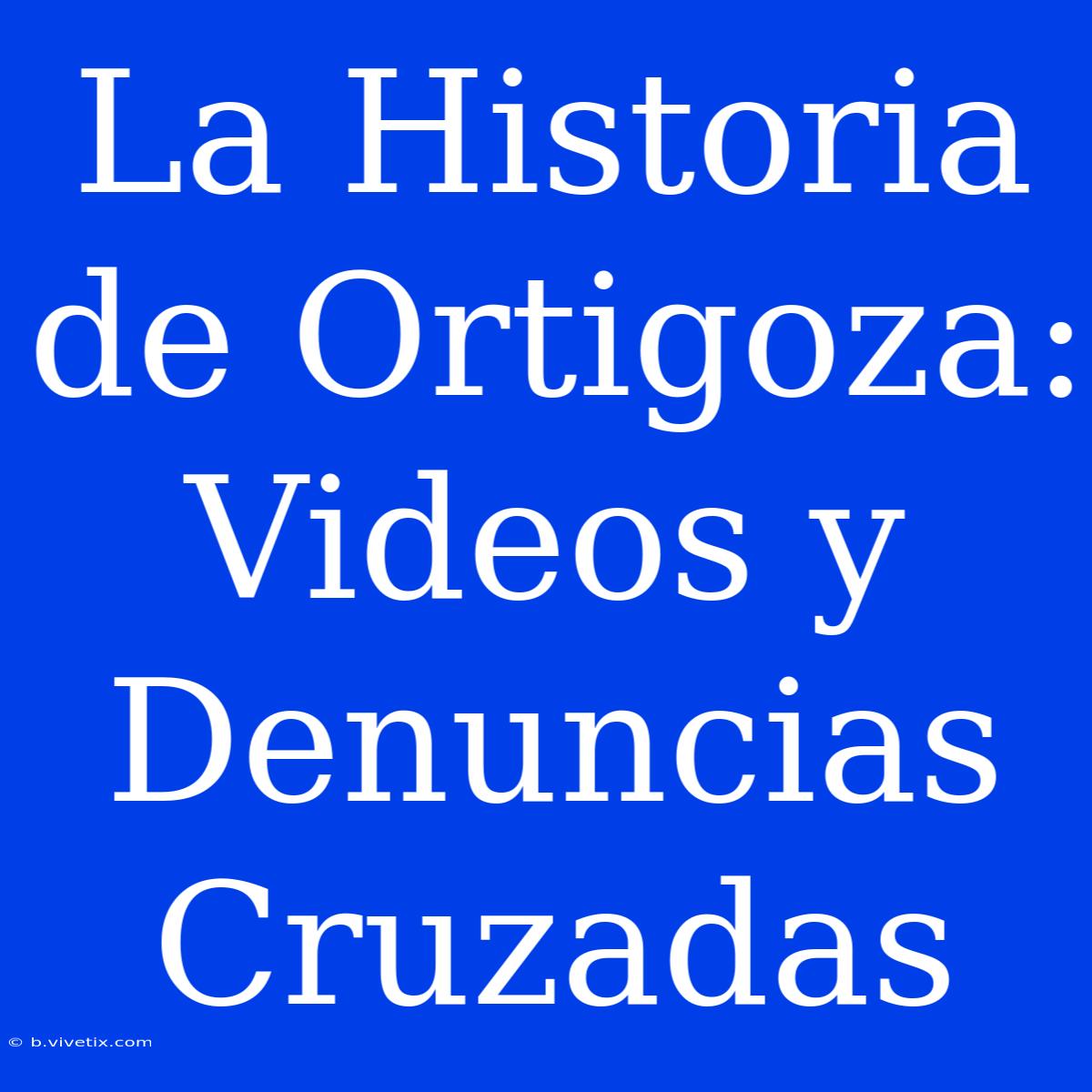 La Historia De Ortigoza: Videos Y Denuncias Cruzadas 