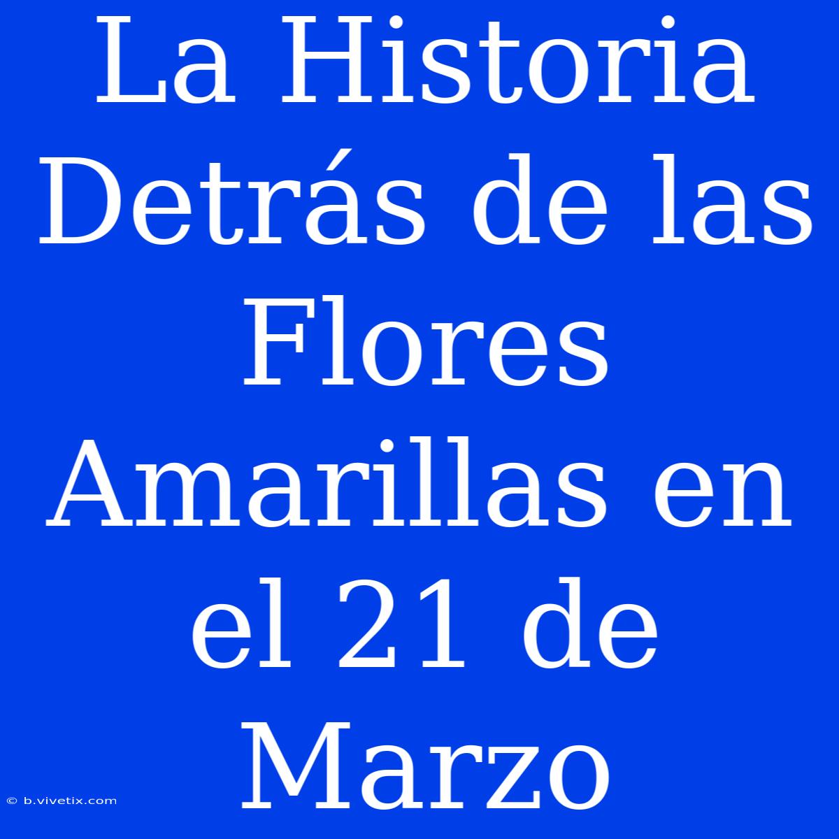 La Historia Detrás De Las Flores Amarillas En El 21 De Marzo