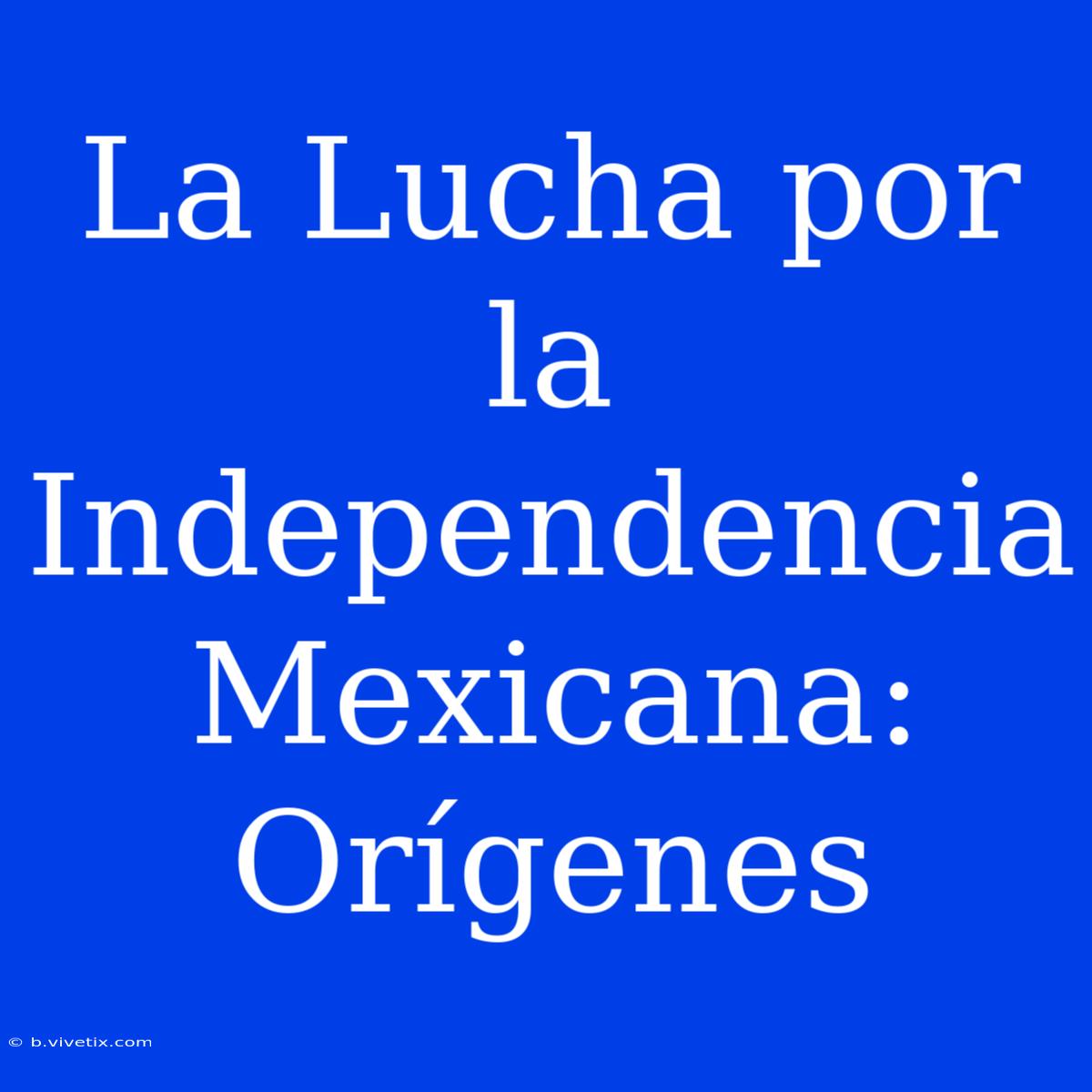 La Lucha Por La Independencia Mexicana: Orígenes