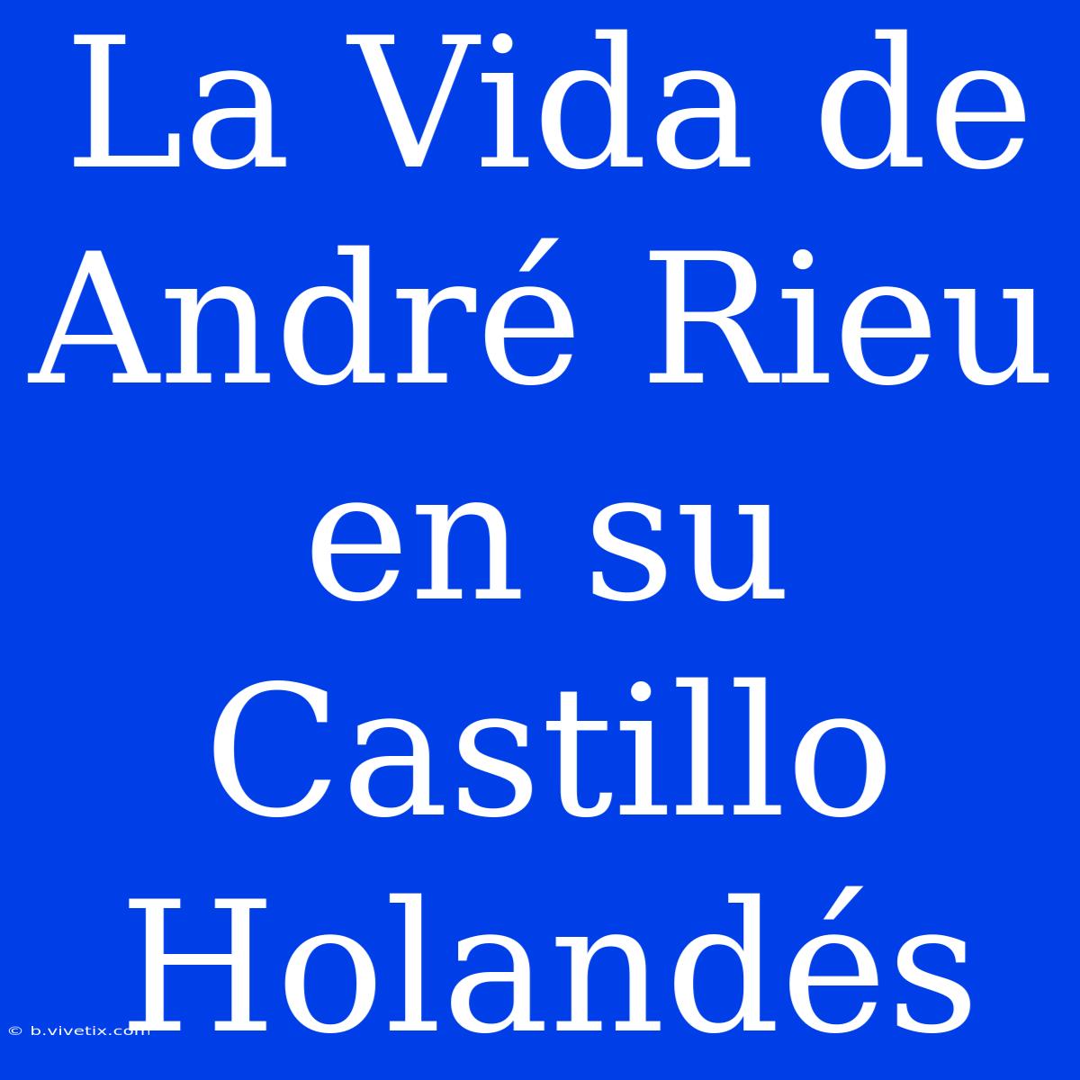 La Vida De André Rieu En Su Castillo Holandés