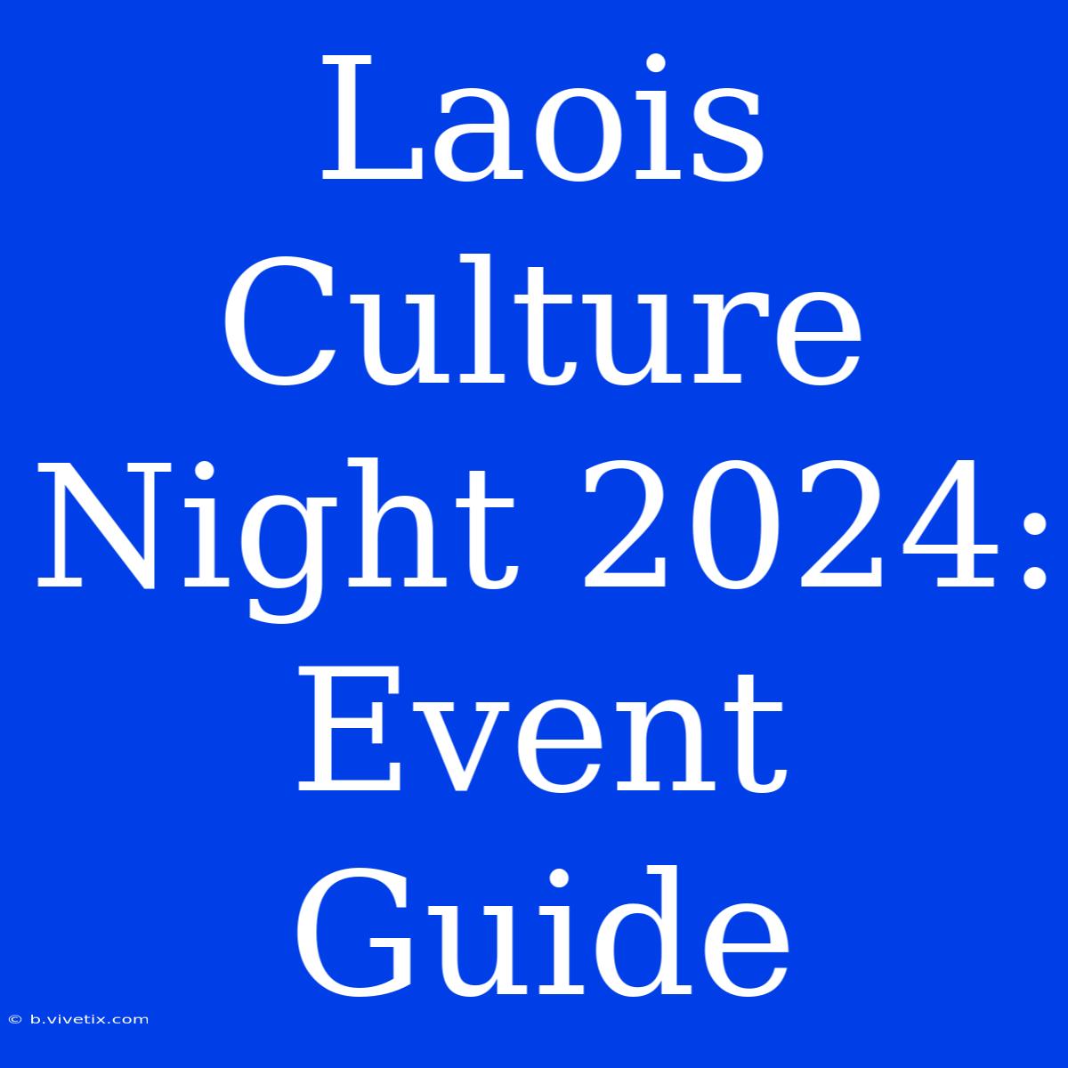 Laois Culture Night 2024: Event Guide