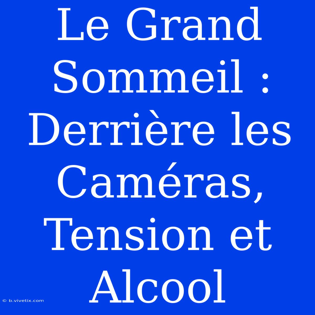 Le Grand Sommeil : Derrière Les Caméras, Tension Et Alcool