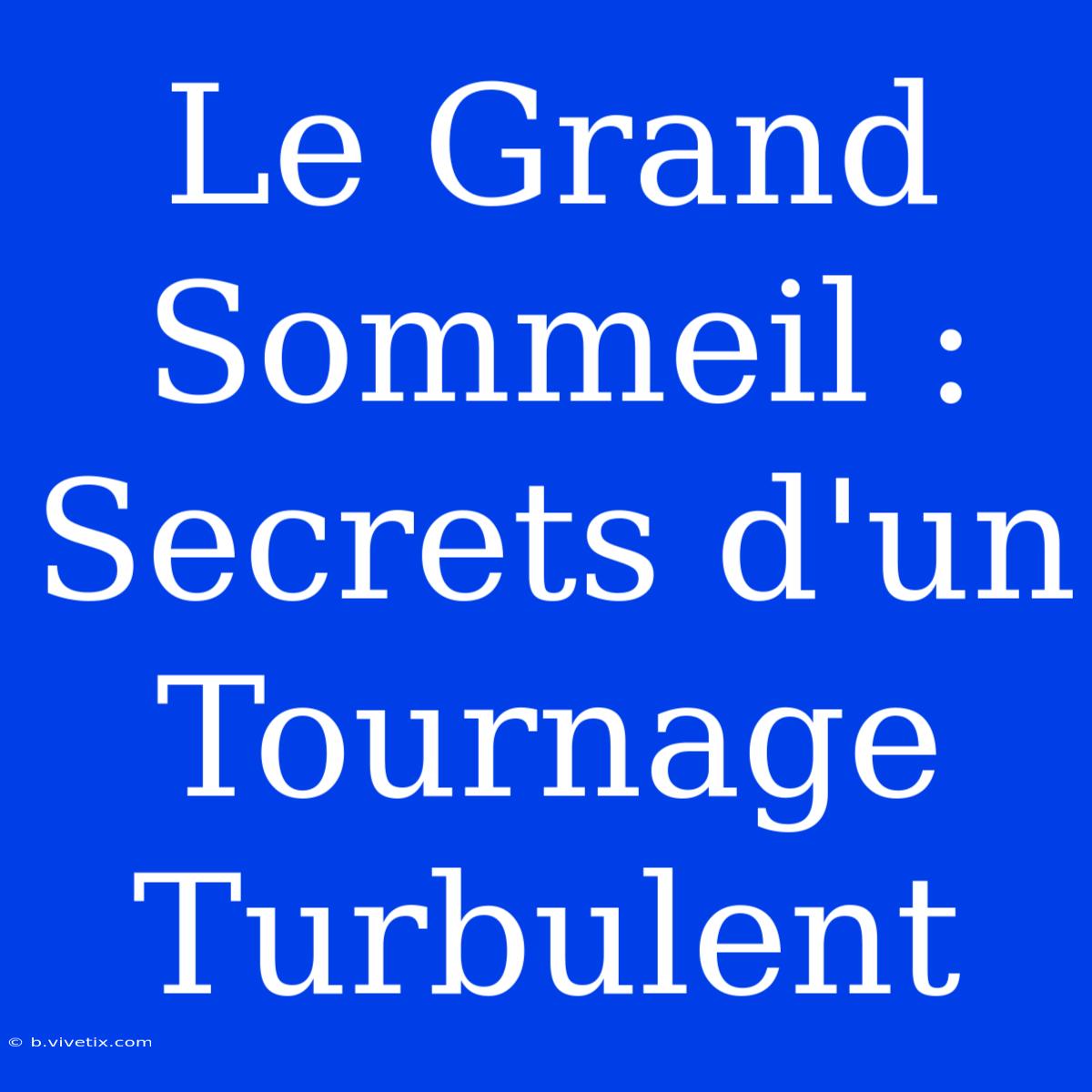 Le Grand Sommeil : Secrets D'un Tournage Turbulent