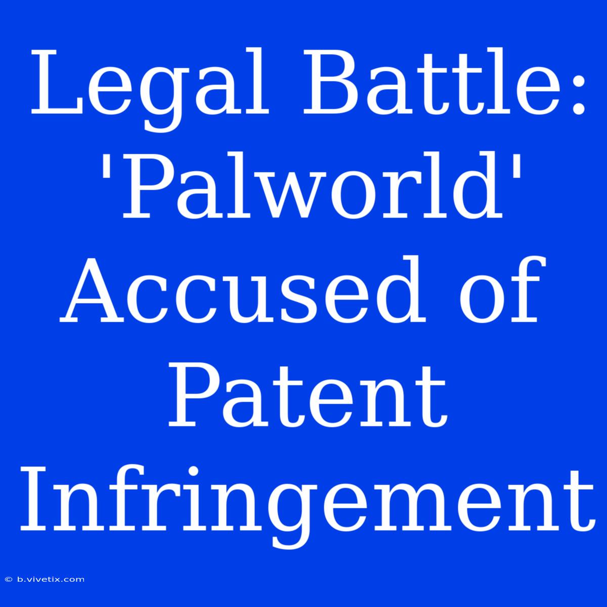 Legal Battle: 'Palworld' Accused Of Patent Infringement