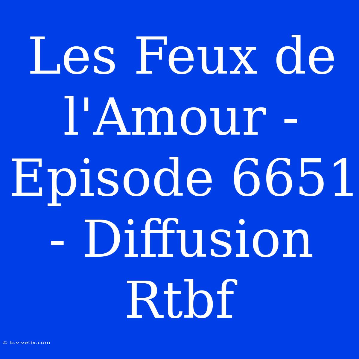 Les Feux De L'Amour - Episode 6651 - Diffusion Rtbf