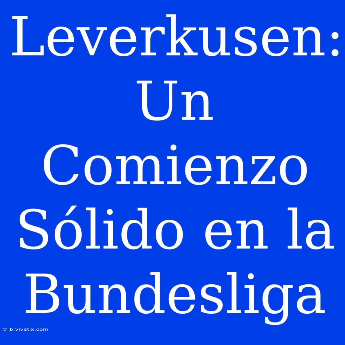 Leverkusen: Un Comienzo Sólido En La Bundesliga