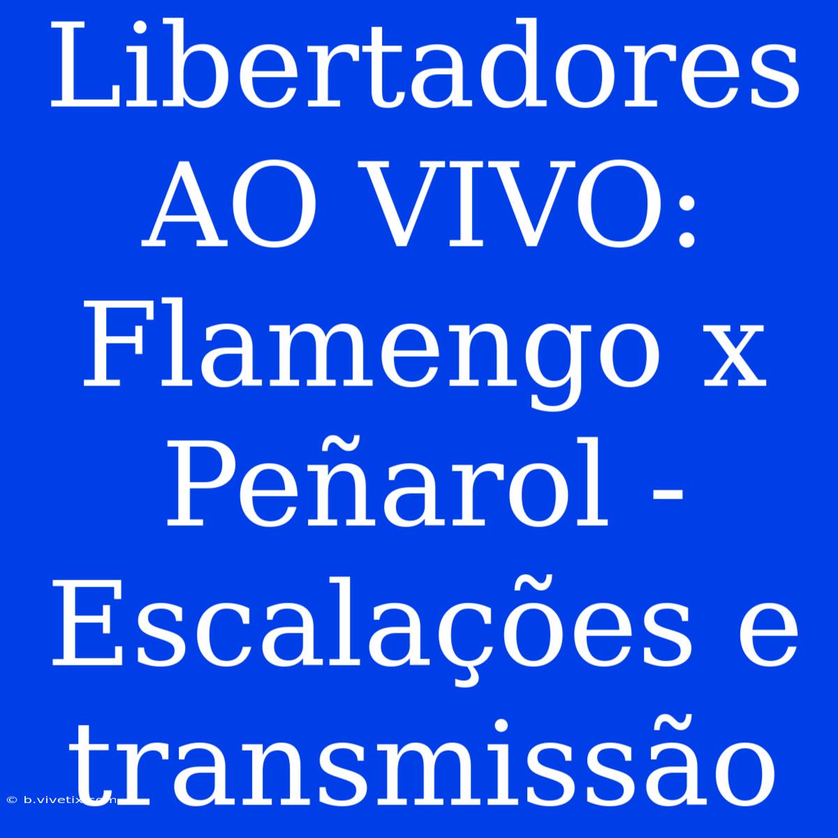 Libertadores AO VIVO: Flamengo X Peñarol - Escalações E Transmissão