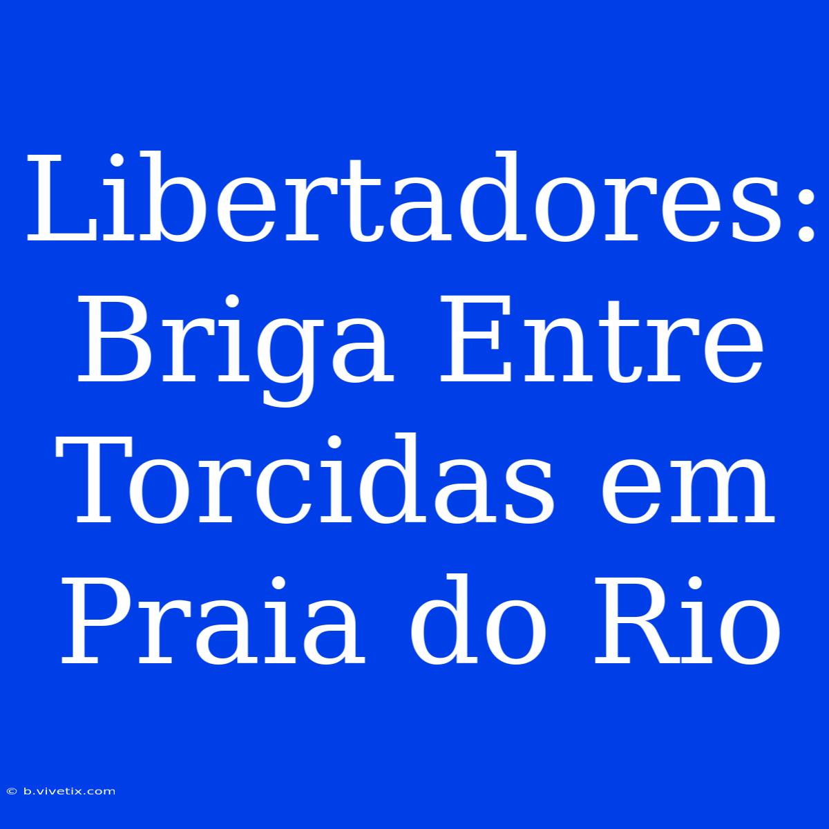 Libertadores: Briga Entre Torcidas Em Praia Do Rio