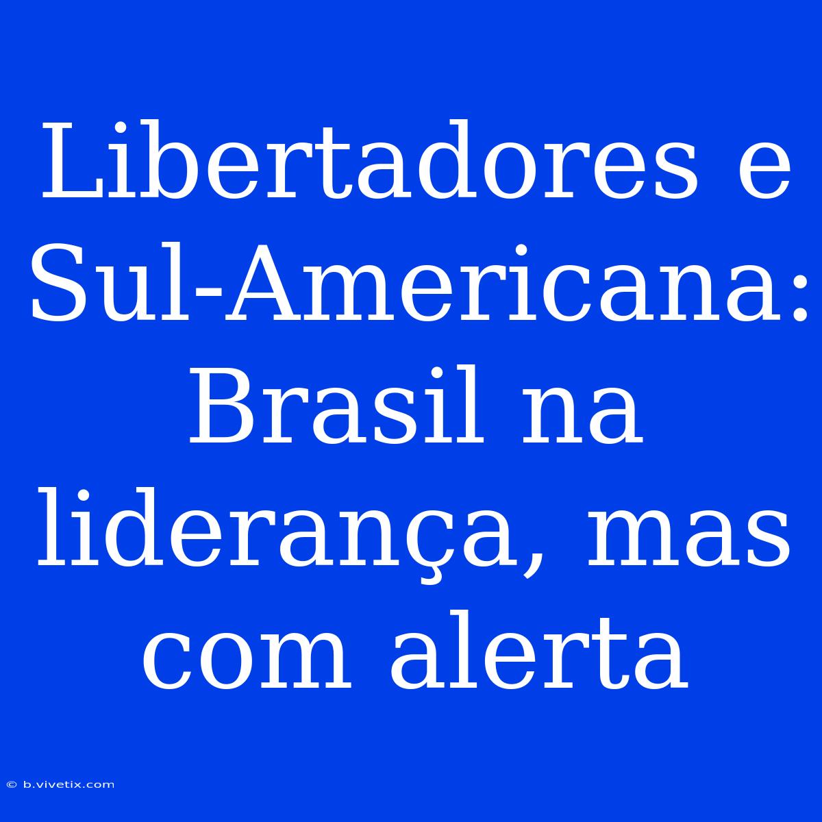 Libertadores E Sul-Americana: Brasil Na Liderança, Mas Com Alerta