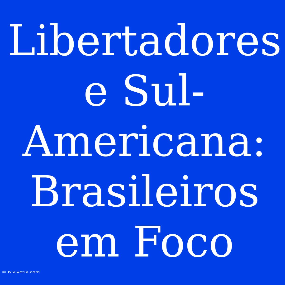 Libertadores E Sul-Americana:  Brasileiros Em Foco