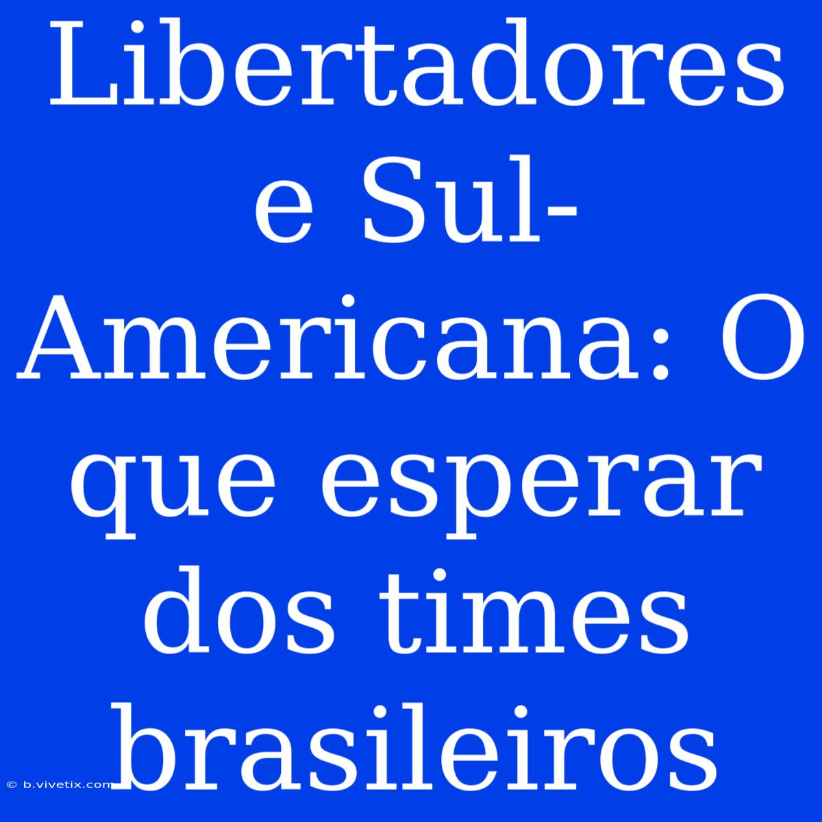 Libertadores E Sul-Americana: O Que Esperar Dos Times Brasileiros