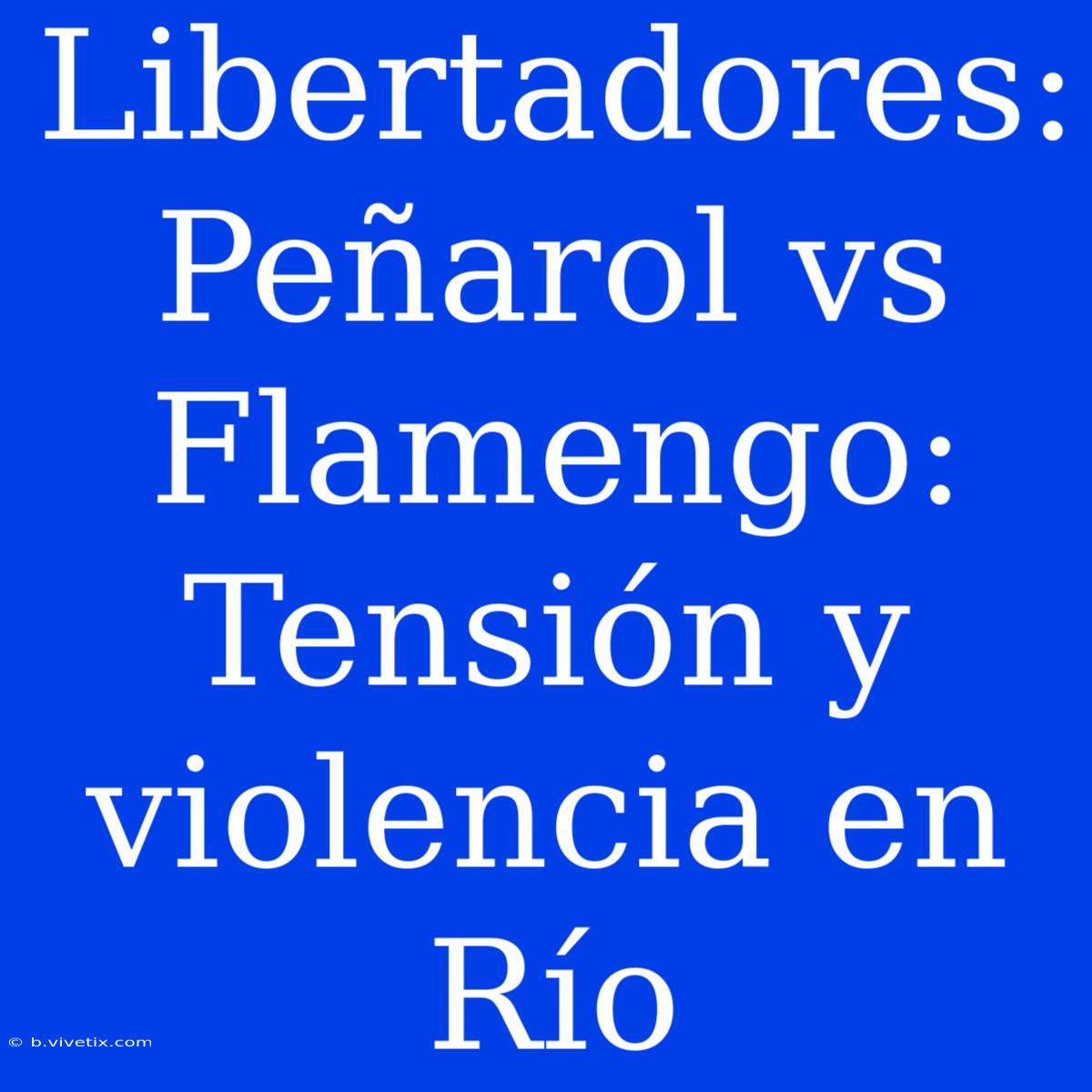 Libertadores: Peñarol Vs Flamengo: Tensión Y Violencia En Río 